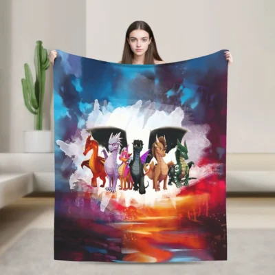 Warm Flannel Travel Wings of Fire Blanket