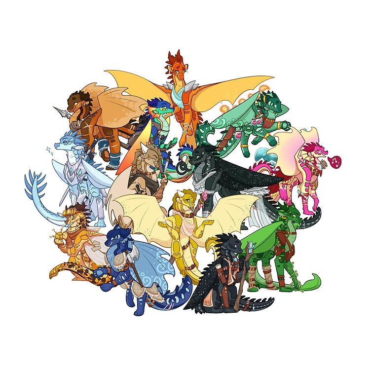 Wings Of Fire As Dandd Characters Tote Bag - Image 2
