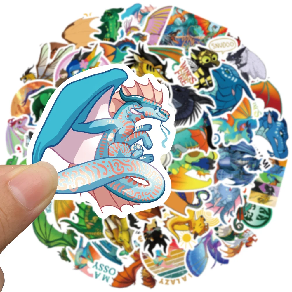 50pcs Cartoon Wings of Fire Stickers - Image 3
