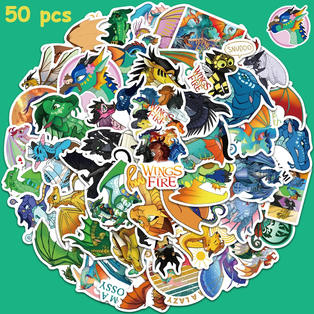 50pcs Cartoon Wings of Fire Stickers