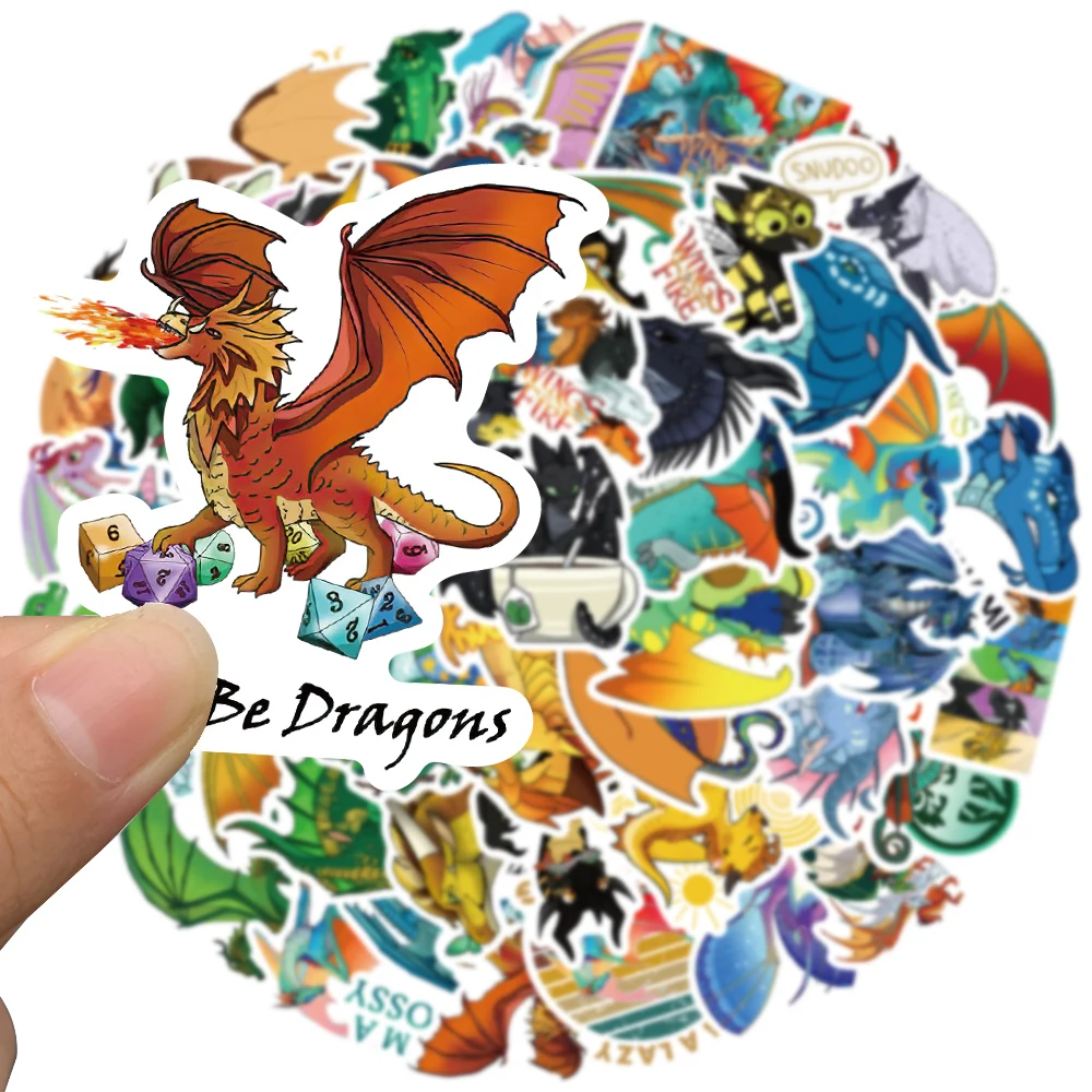 50pcs Cartoon Wings of Fire Stickers - Image 4