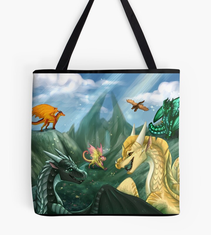 Wings Of Fire Welcome To Jade Mountain Tote Bag