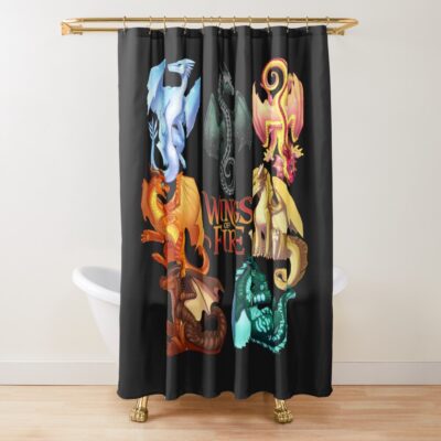 Wings Of Fire Jade Winglet Dragonets Winter Shower Curtain