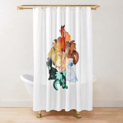 Jade Winglet Wof Wings Of Fire Shower Curtain