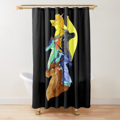 Sunny Darkstalker Glory Wings Of Dragon Fire Design Shower Curtain