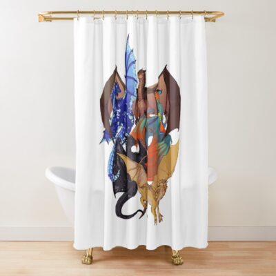 Glory Fantasy Rainwing Wings Of Fire Gift For Shower Curtain