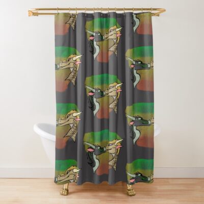Qibli And Moon From Wings Of Fire Shower Curtain