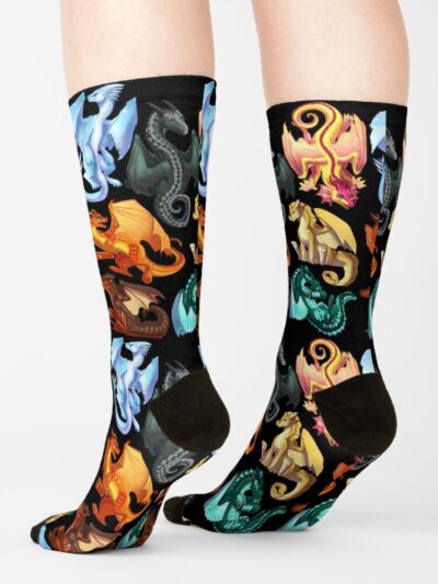 Alternative view of Wings Of Fire Jade Winglet Dragonets Moonwatcher Winter Qibli Peril Turtle Umber Kinkajou Socks