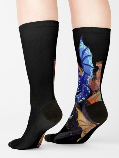 Alternative view of Many Wings Of Fire Dragon Beautiful Art Socks