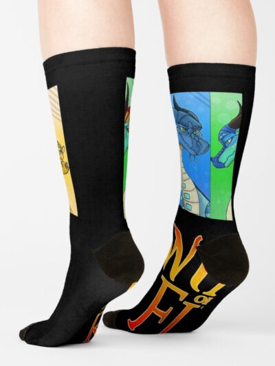 Alternative view of Four Wings Of Fire Dragons Beautiful Art Socks