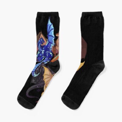 Many Wings Of Fire Dragon Beautiful Art Socks