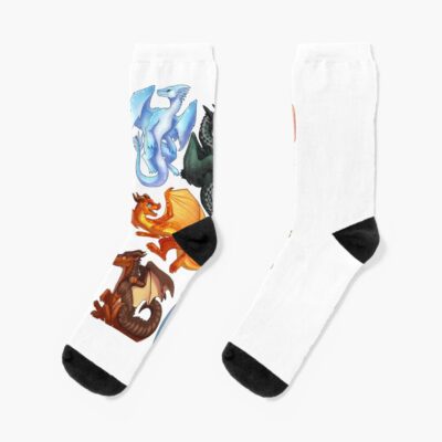 Wings Of Fire Jade Winglet Dragonets Moonwatcher Winter Qibli Peril Turtle Umber Kinkajou Funny Socks