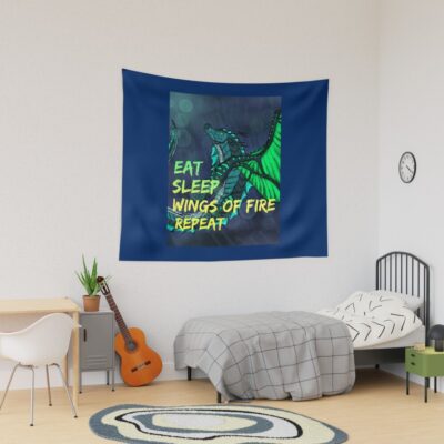 Eat Sleep Wings Of Fire Repeat Dragon Tapestry